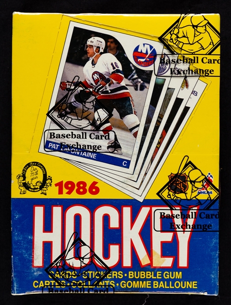 1985-86 O-Pee-Chee Hockey Wax Box (48 Unopened Packs) - BBCE Certified - Mario Lemieux Rookie Card Year! 