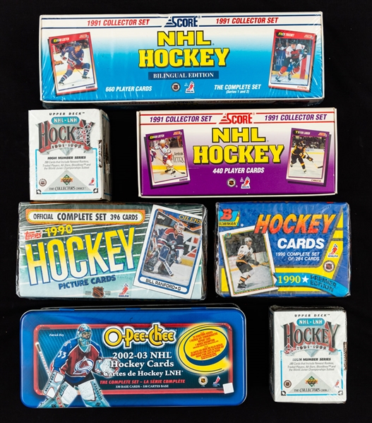 1990s and 2000s Bowman, Topps, Upper Deck, Score and Other Brands Hockey Factory Sets & Miscellaneous Sets (40+)