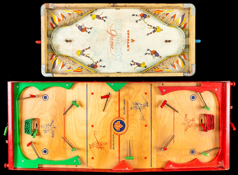 Vintage Gotham’s G-210 and Munro "National 6-Man Hockey" Table Top Hockey Games 