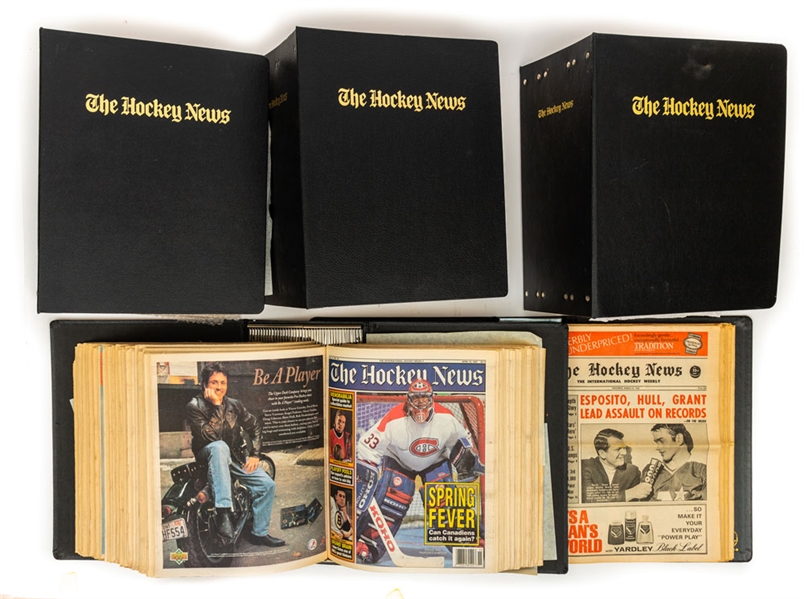 Collection of 41 The Hockey News Volumes From 1952-53 to 1987-1988