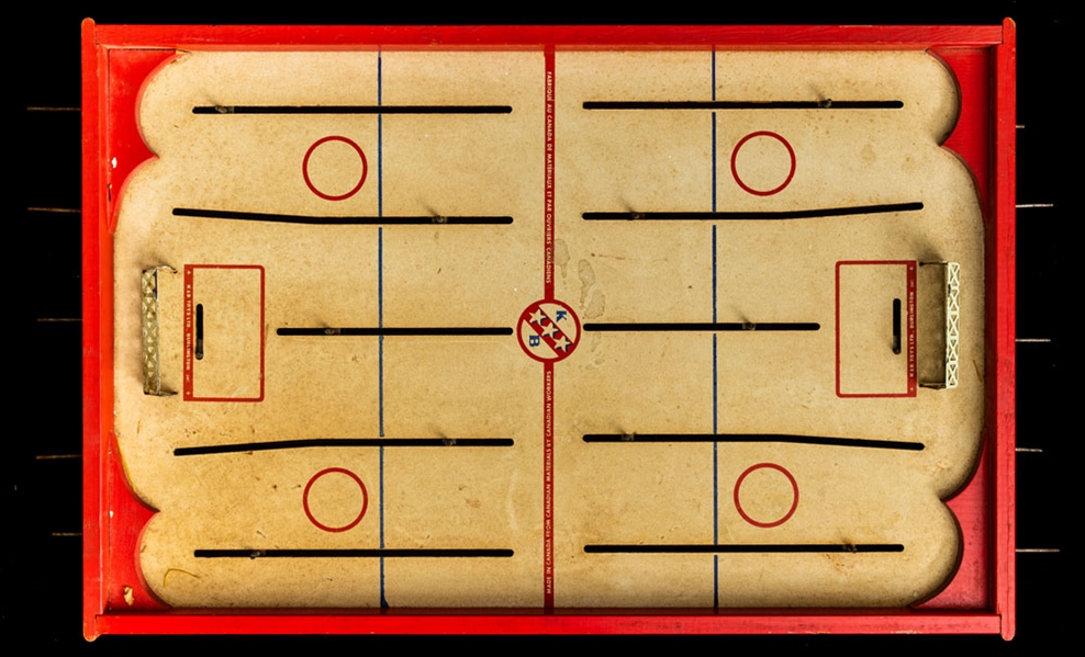 Scarce Vintage 1955 K&B Toys Ice Hockey World Championships Table Top Hockey Game 