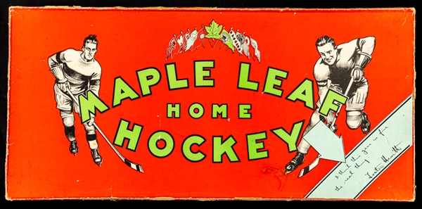 Scarce 1933-34 Canadian Chewing Gum Maple Leaf Home Hockey Board Game