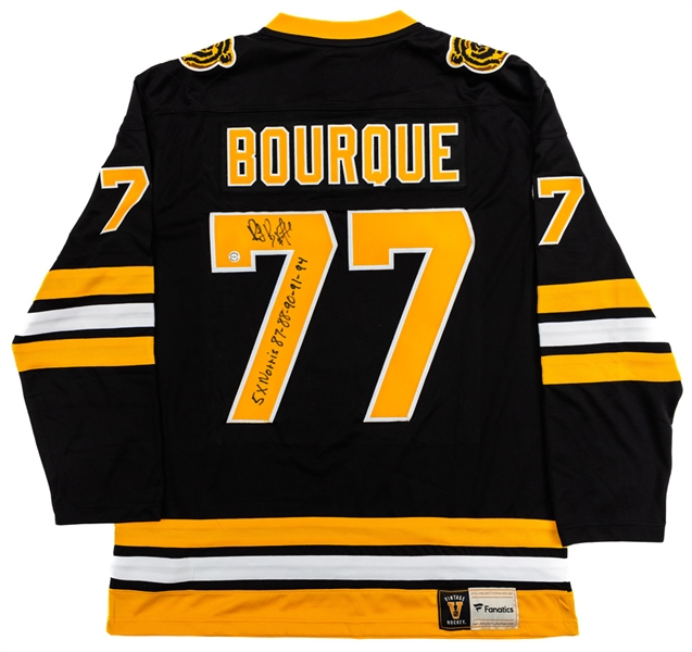Ray Bourque Signed Boston Bruins Captains Jersey with COA - “5X Norris 87-88-90-91-94” Annotation