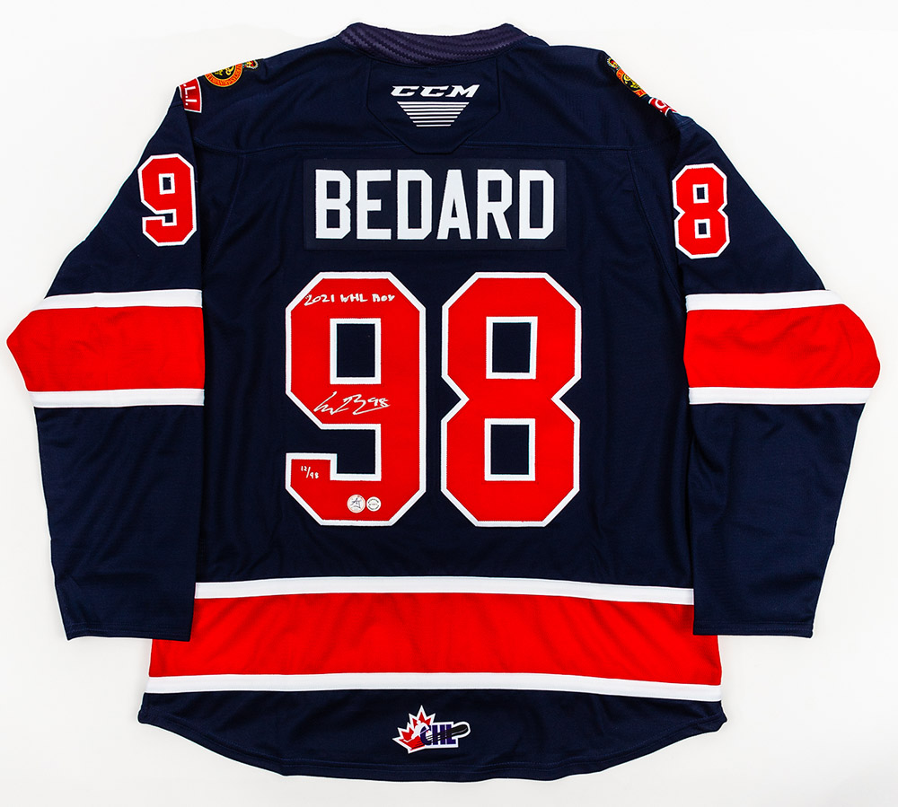 Connor Bedard Regina Pats Signed White CCM CHL Jersey - NHL Auctions