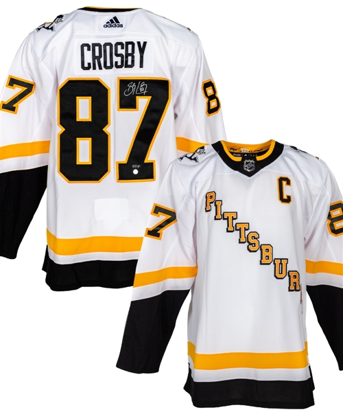 Sidney Crosby Signed Pittsburgh Penguins Limited-Edition Reverse Retro Captains Jersey (123/187) with COA