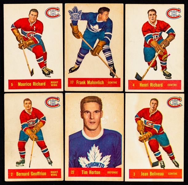 1957-58 Parkhurst Hockey Complete 50-Card Set