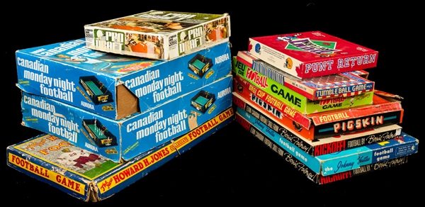 Vintage 1930s-80s Football Game Collection of 10
