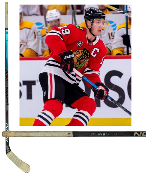 Jonathan Toews’ Late-2010s/Early-2020s Chicago Blackhawks Signed Bauer Nexus 2N Game-Used Stick