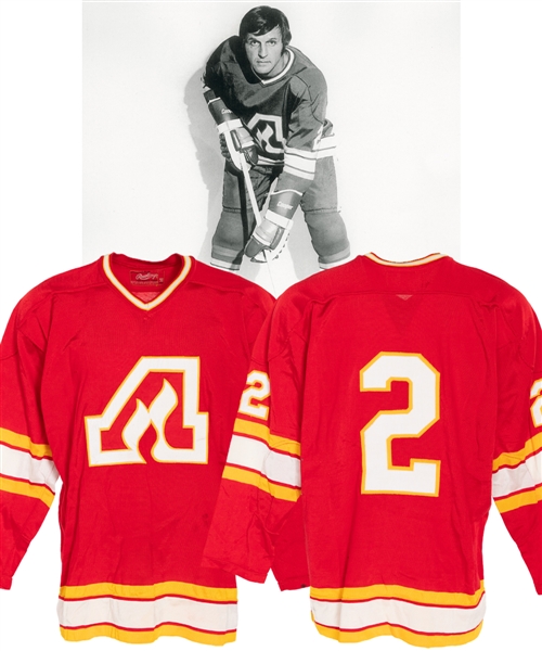 Circa 1973-74 Atlanta Flames #2 Game-Worn Jersey Attributed to Doug Mohns 