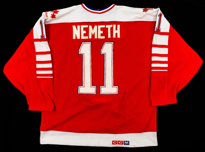 Steve Nemeths 1988-89 Canadian National Team Game-Worn Jersey 