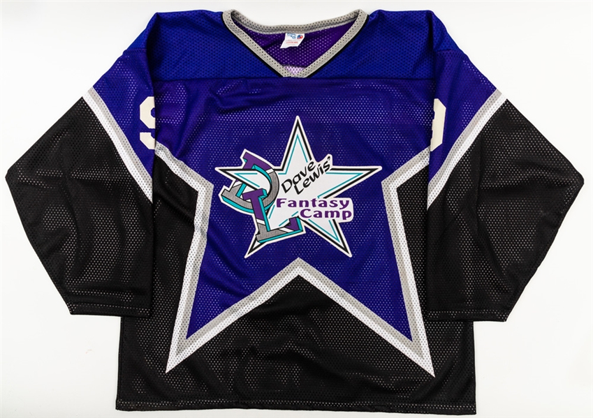 Gordie Howes Signed 1996 "Dave Lewis Fantasy Camp" Game-Worn Jersey with Gordie and Colleen Howe Signed LOA 