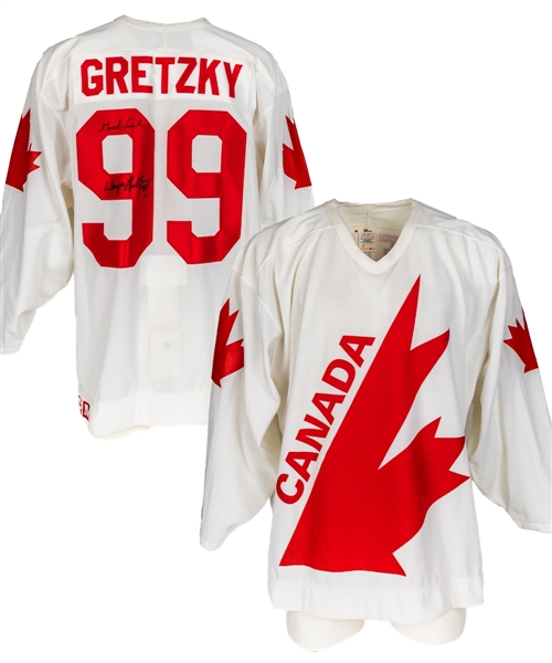Wayne Gretzky Signed "Canada Cup" Team Canada Pro On-Ice Captain’s Jersey with Shawn Chaulk LOA