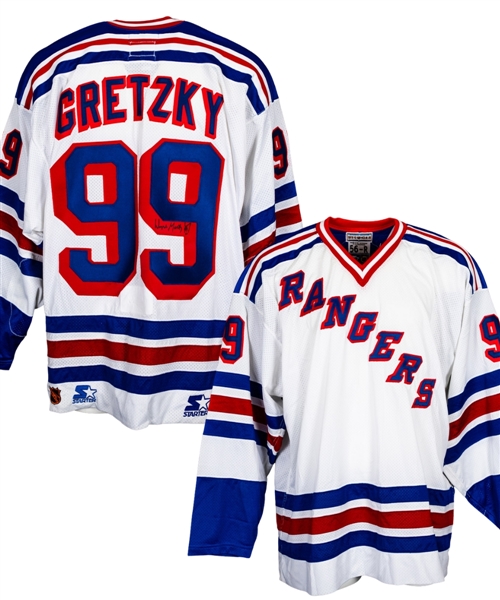 Wayne Gretzky Signed New York Rangers Jersey with Shawn Chaulk LOA