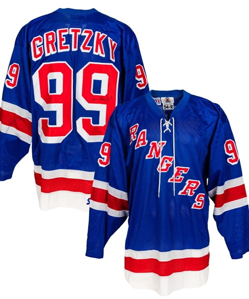Wayne Gretzky Signed New York Rangers Jersey with Shawn Chaulk LOA