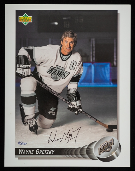 Wayne Gretzky Signed Limited-Edition 1992-93 Upper Deck Oversized Card Plus Signed Wayne Gretzky St. Louis Blues 8"x 10" Photo with UDA COAs