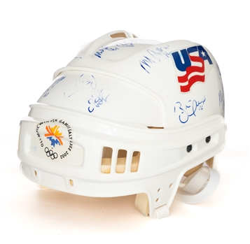 Team USA 2002 Salt Lake City Olympics Team-Signed Helmet with JSA Auction LOA