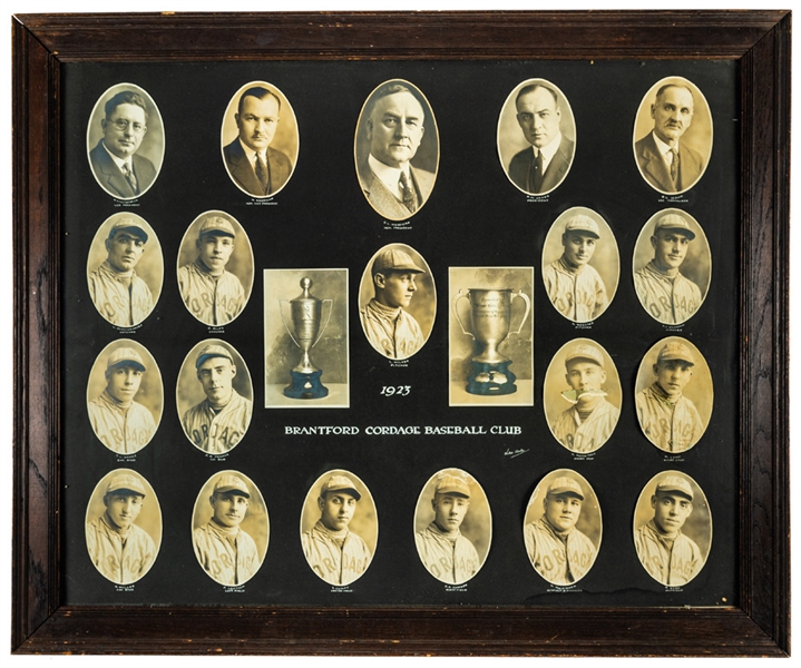 Large 1923 Brantford Cordage Baseball Club Framed Master Photo (34" x 41")
