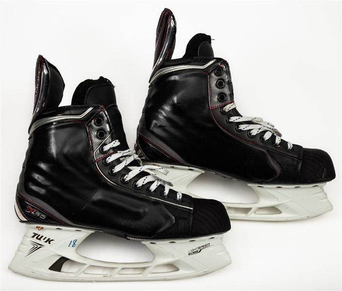 Marc Staals New York Rangers Early-to-Mid-2010s Game-Used Skates, 2007-08 Game-Used Bauer Stick and 2014-15 Bauer Game-Used Helmet with Steiner LOAs 