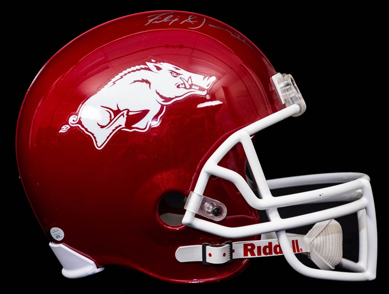 Felix Jones Signed Arkansas Razorbacks Full-Size Riddell Helmet with JSA COA  