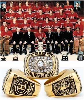 Rick Chartraws 1977-78 Montreal Canadiens Stanley Cup Championship 14K Gold and Diamond Ring with His Signed LOA