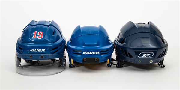 New York Rangers Brandon Dubinsky (2007-08), Fedor Tyutin (2005-06) and Jesper Fast (2015-17) Game-Used Helmets with LOAs
