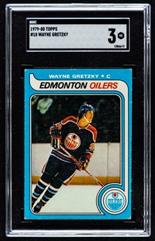 1979-80 Topps Hockey Card #18 HOFer Wayne Gretzky Rookie - Graded SGC 3