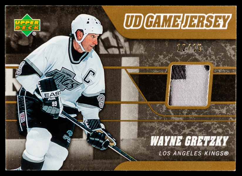 2006-07 Upper Deck Game Jersey Hockey Card #J2-WG HOFer Wayne Gretzky (12/15)