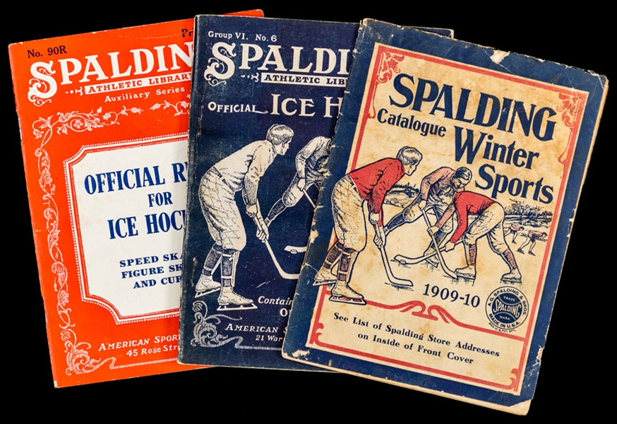 1910s/20s Spalding Hockey Catalog and Guide Collection of 3 - The Brent Sobie Antique Hockey and Baseball Collection