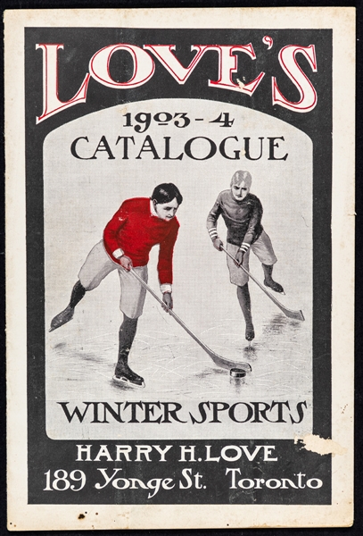 Loves (Toronto) 1903-04 Winter Sports Catalog with Early Hockey Cover - The Brent Sobie Antique Hockey and Baseball Collection