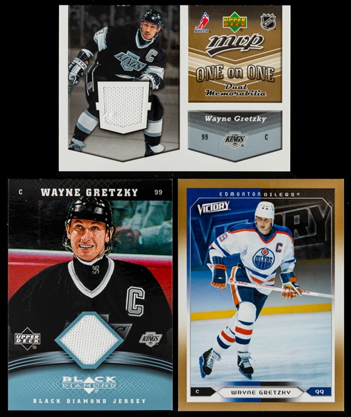 2006-07 Upper Deck One on One Dual Memorabilia/Black Diamond Jersey & Others Hockey Cards (8) of HOFer Wayne Gretzky