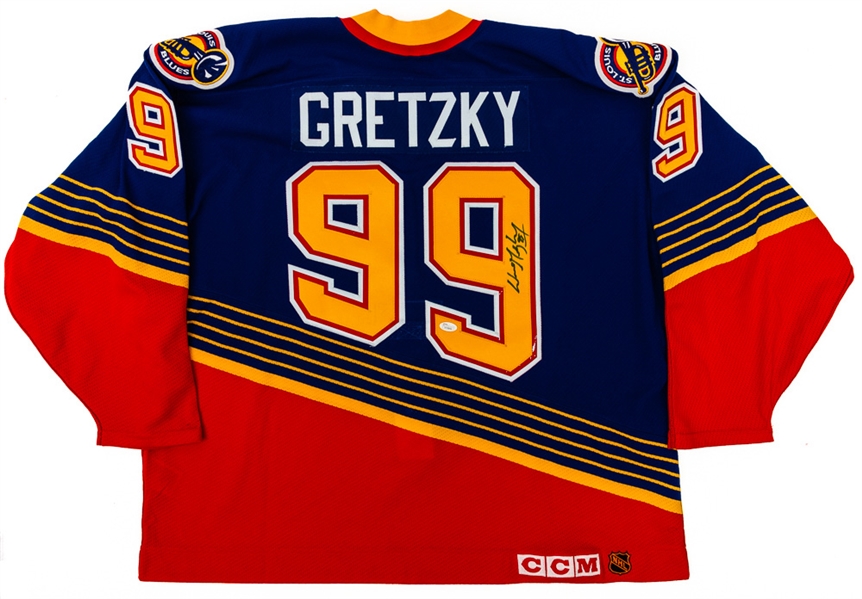 Wayne Gretzky Signed St. Louis Blues Captains Jersey - JSA Certified