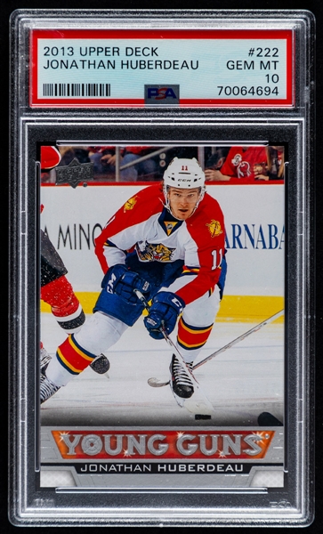 2013-14 Upper Deck Young Guns Hockey Card #222 Jonathan Huberdeau Rookie - Graded PSA GEM MT 10