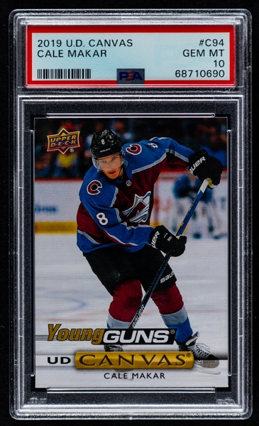 2019-20 Upper Deck Young Guns Canvas Hockey Card #C94 Cale Makar Rookie - Graded PSA GEM MT 10