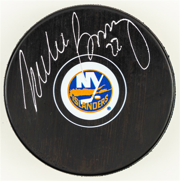 Deceased HOFer Mike Bossy New York Islanders Signed Puck with LOA 