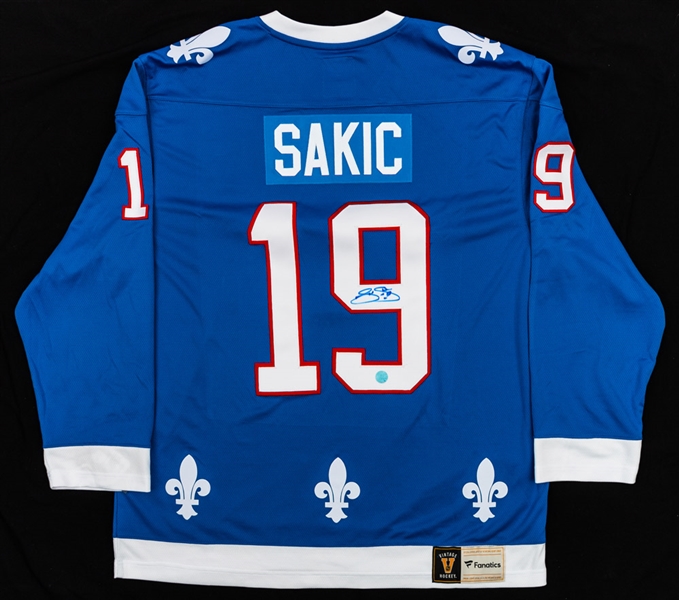 Joe Sakic Signed Quebec Nordiques Fanatics Captains Jersey with COA