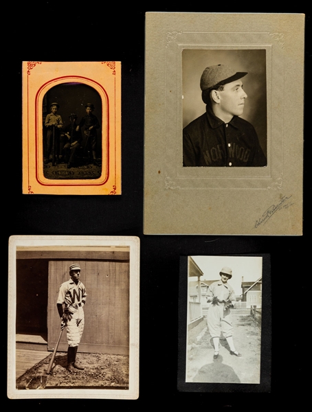 1880s to Early-1900s Baseball Photo Collection of 7 - The Brent Sobie Antique Hockey and Baseball Collection
