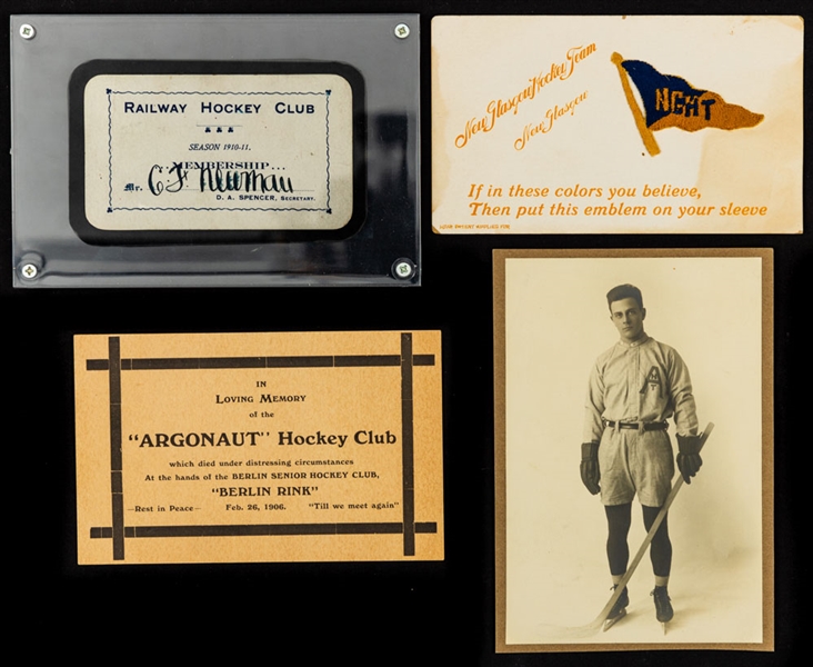 Vintage Hockey Photo and Postcard Collection of 14 - The Brent Sobie Antique Hockey and Baseball Collection