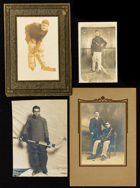 Early-1900s Hockey Goaltender Photo, Postcard and Book Collection of 8 - The Brent Sobie Antique Hockey and Baseball Collection