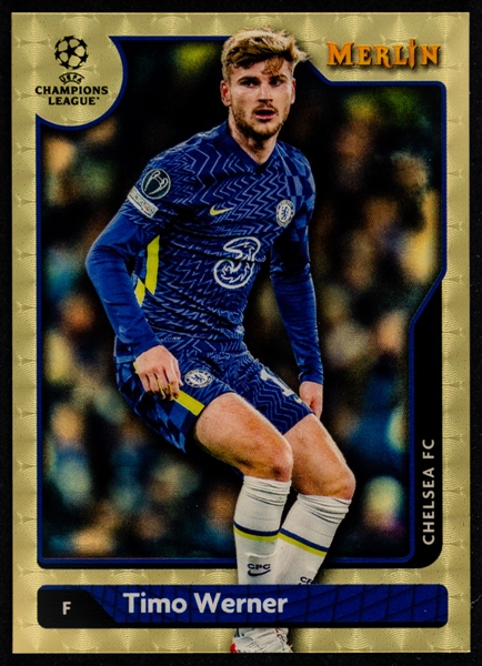 2021-22 Topps Merlin Chrome UEFA Champions League Superfractor Soccer Card #79 Timo Werner (1/1)
