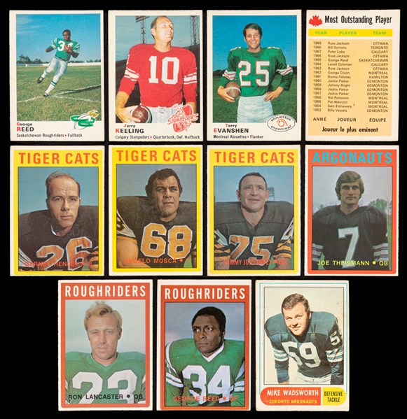 Early-1970s O-Pee-Chee CFL Football Cards Inc. 1972 Partial Set (124/132) Plus 1980s/Early-1990s NFL Football Card Collection Including Sets