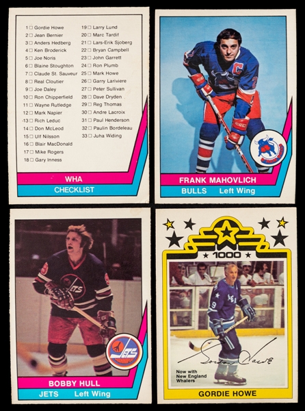 1977-78 O-Pee-Chee WHA Complete 66-Card Set