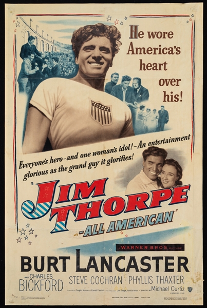Jim Thorpe - All-American 1951 One Sheet Movie Poster (27" x 41")