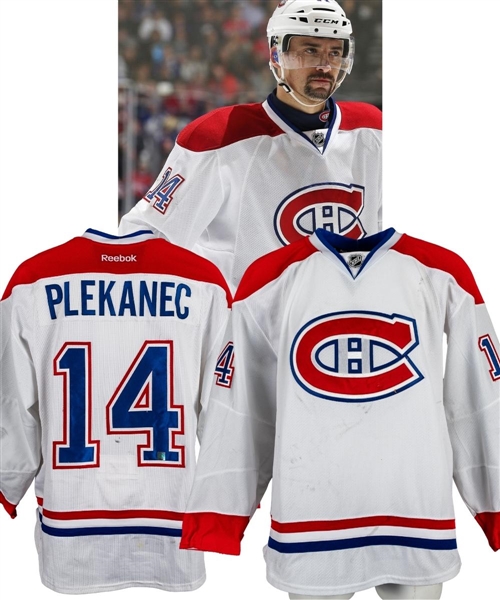 Tomas Plekanecs 2013-14 Montreal Canadiens Game-Worn Jersey with Team LOA - Photo-Matched!