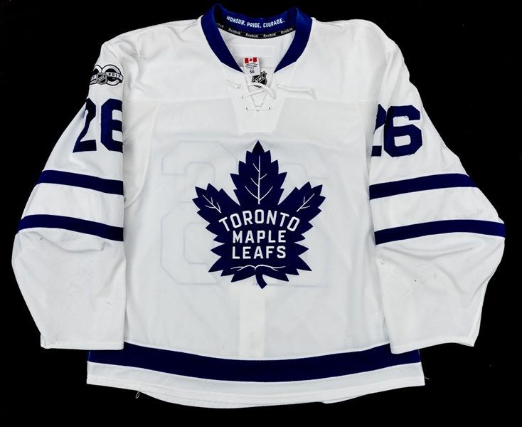 Nikita Shoshnikovs 2016-17 Toronto Maple Leafs Game-Worn Rookie Season Jersey with Team COA - NHL Centennial Patch! - Photo-Matched! 