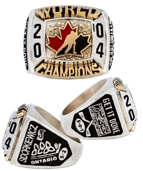 Peter Sidorkiewiczs 2004 World U-17 Hockey Challenge Team Canada Ontario Championship Ring with His Signed LOA