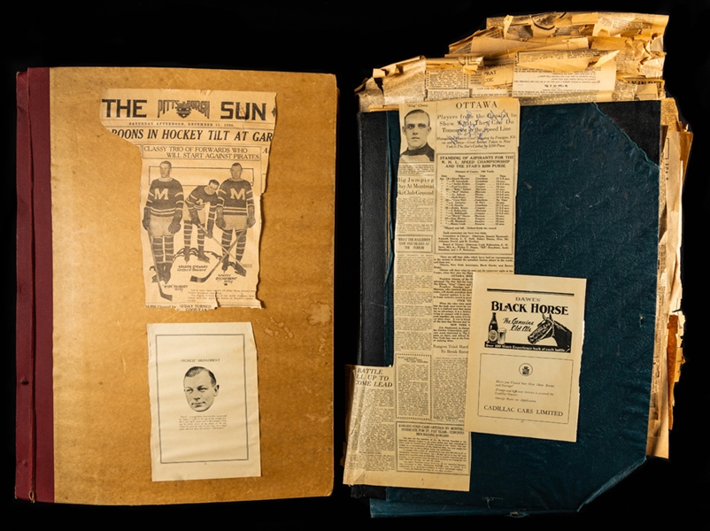 Large Harry "Punch" Broadbent 1910s/20s Career Scrapbook Plus Numerous Newspaper Clippings From his Personal Collection