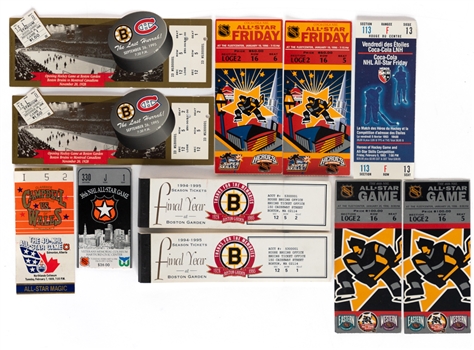 Tom Johnsons Boston Bruins Ticket Collection of 600+ from His Personal Collection with LOA