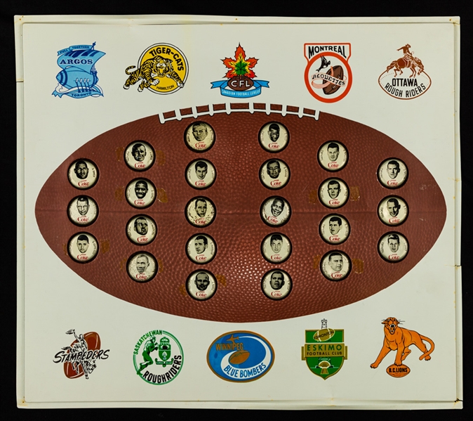 1965 CFL Coca-Cola Caps Collection of 48 on Original Plastic CFL Displays (2) Plus Empty Displays (2)