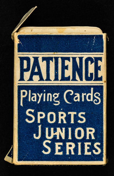 Antique 1910s Patience Junior Series Hockey Playing Cards Complete Set in Original Box 