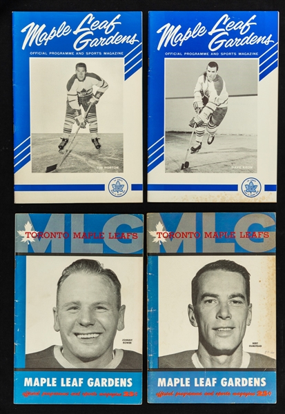 Toronto Maple Leafs 1950s/60s Maple Leaf Gardens Program Collection of 37 including 1961 and 1966 Stanley Cup Semi-Finals 